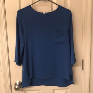 🆕 3/4 sleeve blue top